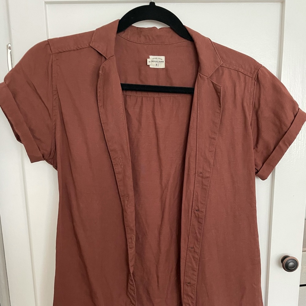Bridge & burn burnt sienna button up shirt SMALL